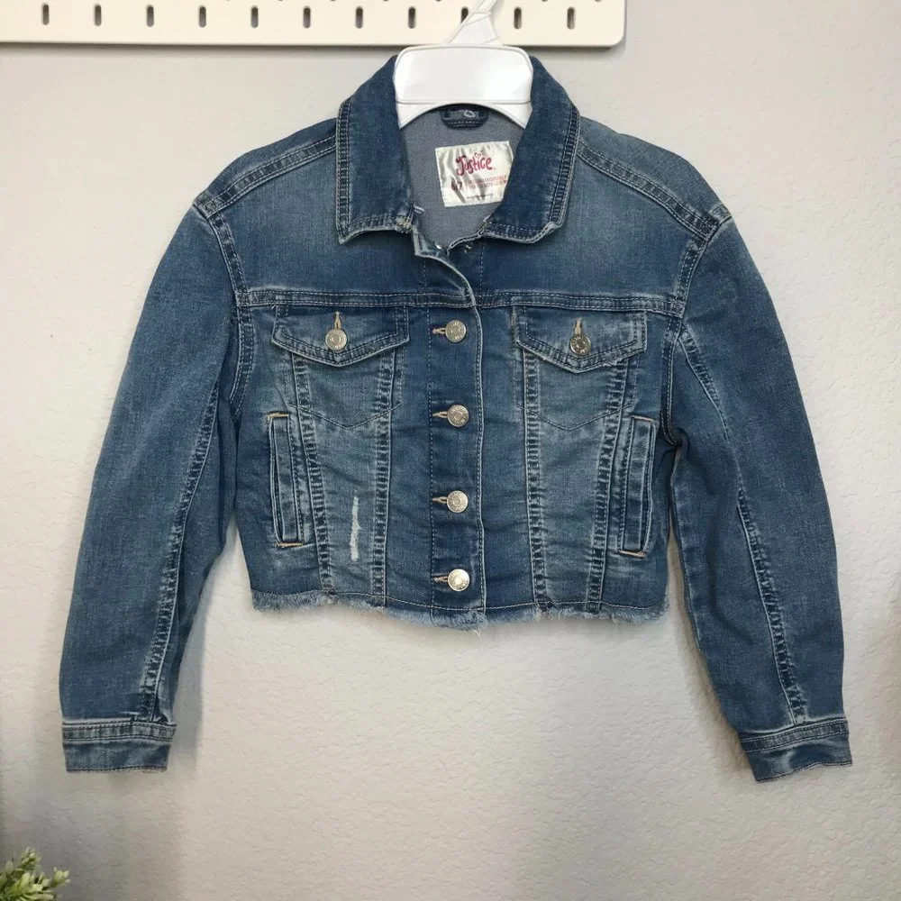 Justice Denim Crop Jacket | Size 6/7